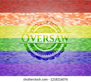 Oversaw lgbt colors emblem 