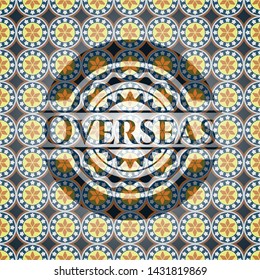 Overseas arabesque style badge. arabic decoration.
