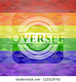 Oversee lgbt colors emblem 