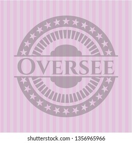 Oversee retro style pink emblem