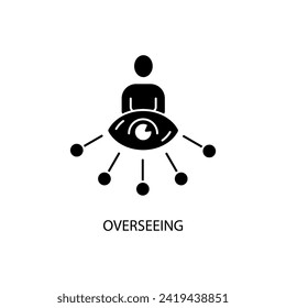 overseeing concept line icon. Simple element illustration. overseeing concept outline symbol design.