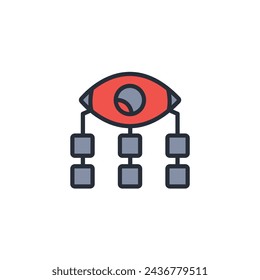 Icono de supervisión. vector.Trazo editable.signo de estilo lineal para el uso de diseño web,logo.Ilustración de símbolo.
