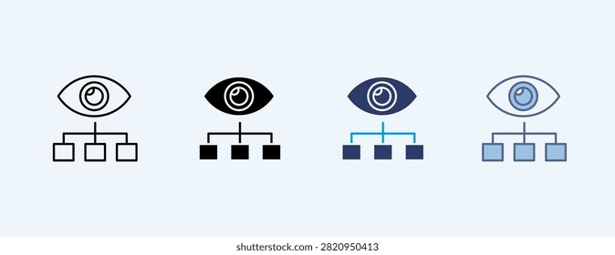 Overseeing Multiple Icon Illustration Vector