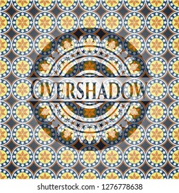 Overshadow arabesque emblem background. arabic decoration.