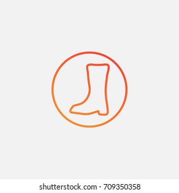 Overshoes icon.gradient illustration isolated vector sign symbol