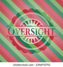 Oversight christmas badge background. Vector Illustration. Detailed.