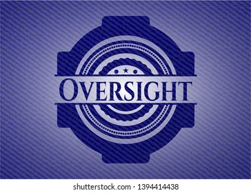 Oversight with denim texture. Vector Illustration. Detailed.