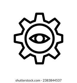 oversight line icon logo for website, application, printing, document, poster design, etc, Suitable for web Design,Logo,App