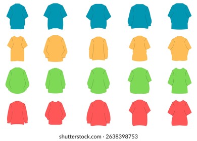 Oversize Clothes Icon Set Design