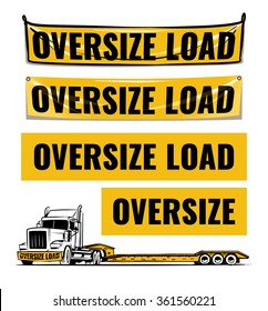 Oversize Load Sign Vector