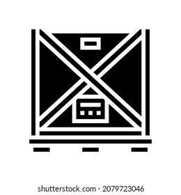 vector de icono de glifo de paquete de paquete de paquete de paquete de paquetes de tamaño excesivo. signo de paquete de paquete de paquete de paquetes de tamaño excesivo. símbolo de contorno aislado ilustración negra