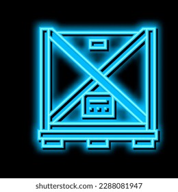 oversize parcel package neon light sign vector. oversize parcel package illustration