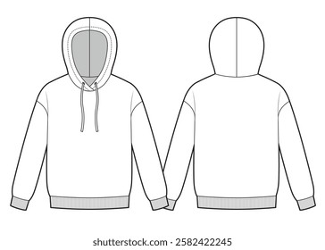 Oversized basic hoody fashion template