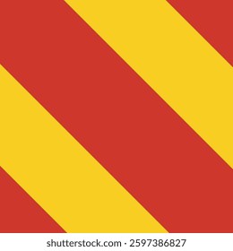 Oversized cargo Vibrant Red and Yellow Diagonal Stripes