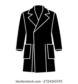 Abrigo de moda de gran tamaño con Grandes bolsillos de parche Diseño de Vector de silueta