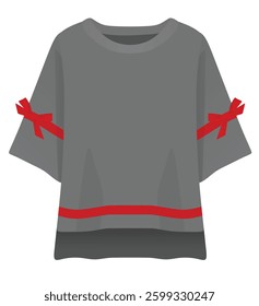 Oversized grey t shirt. vector
