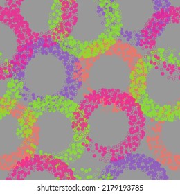 Oversized Retro Geo Dots Vector Seamless Pattern. Pattern for fashion and wallpaper. Vector illustration.