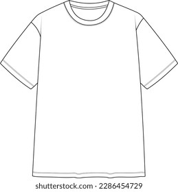 oversized short sleeve t-shirt sketch