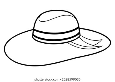 Oversized Sweater Line Art Vector Illustration