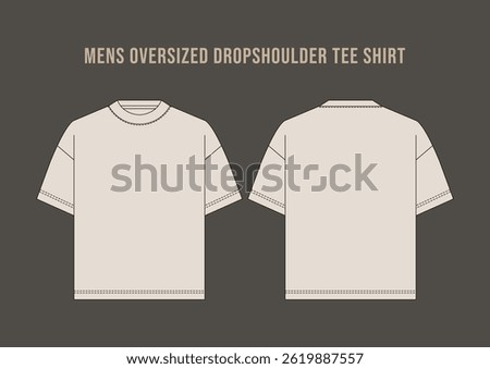 oversized t shirt vector tee Shirt fashion flat drawing illustration template template