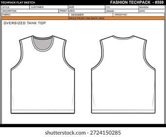 DESIGN DE MODELO DE LAYOUT DE TECHPACK EDITÁVEL FÁCIL E VAZIO DE TAMANHO EXCESSIVO