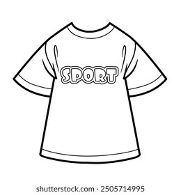 Oversized T-shirt with sport inscription. Image produced without the use of any form of AI software at any stage.