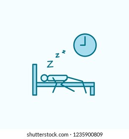 oversleep work outline icon