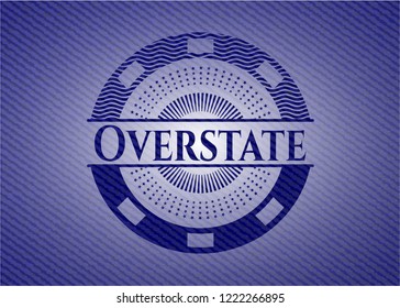 Overstate badge with jean texture