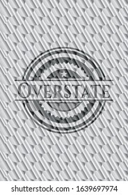 Overstate silver badge. Scales pattern. Vector Illustration. Detailed.