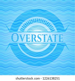 Overstate sky blue water emblem.