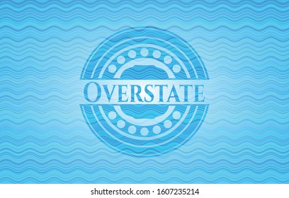 Overstate water emblem background. Vector Illustration. Detailed.