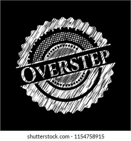 Overstep chalkboard emblem