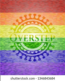 Overstep lgbt colors emblem 