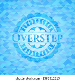 Overstep sky blue mosaic emblem