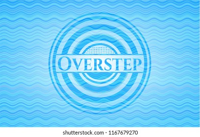 Overstep water wave concept emblem background.