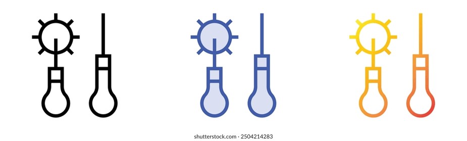 overstitch icon. Linear, Blue Fill and Gradient Style Design Isolated On White Background