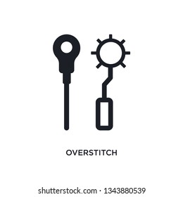 overstitch isolated icon. simple element illustration from sew concept icons. overstitch editable logo sign symbol design on white background. can be use for web and mobile