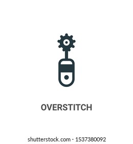 Overstitch vector icon on white background. Flat vector overstitch icon symbol sign from modern sew collection for mobile concept and web apps design.