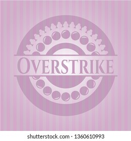 Overstrike realistic pink emblem