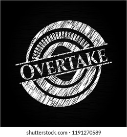 Overtake with chalkboard texture