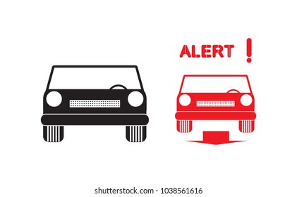 Overtake sign. Alert symbol. traffic sign.