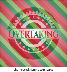 Overtaking christmas style badge..