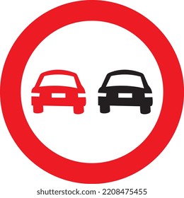 Overtaking Not Allowed Vector Sign Stock Vector (Royalty Free ...