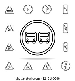 Overtaking prohibited icon. road sign icons universal set for web and mobile