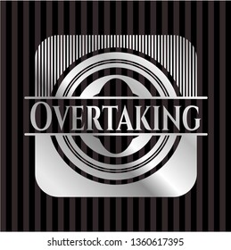 Overtaking silvery emblem