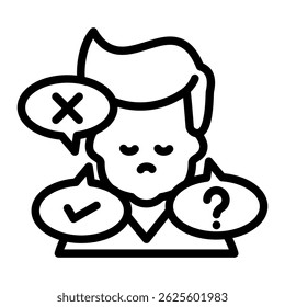 Overthinking Icon Element For Design