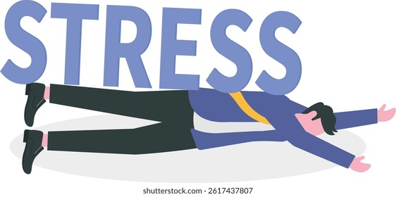 Over-thinking. obsessive in work or too many problems that cannot make decision concept, Concept of heavy stress

