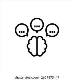 overthinking outline icon. overthinking black line illustration.
 