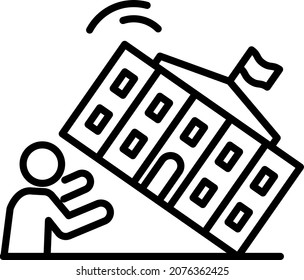Overthrow Icon , vector illustration