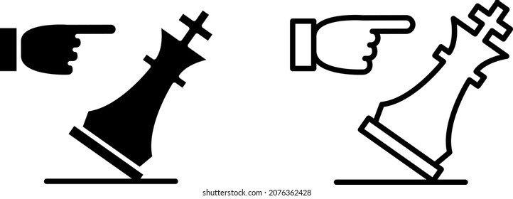 Overthrow Icon , vector illustration